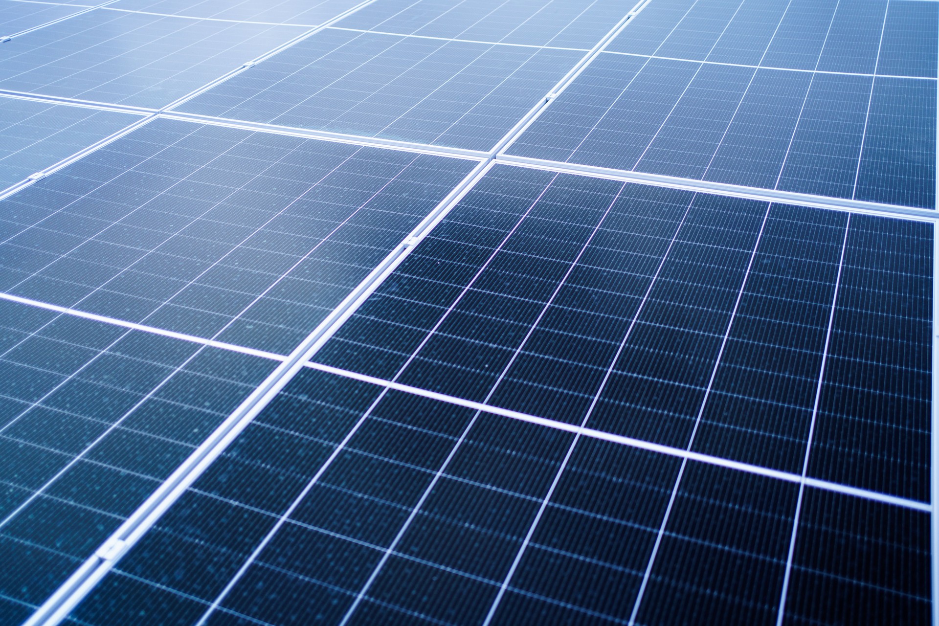 Detailed of solar panels on rooftop.